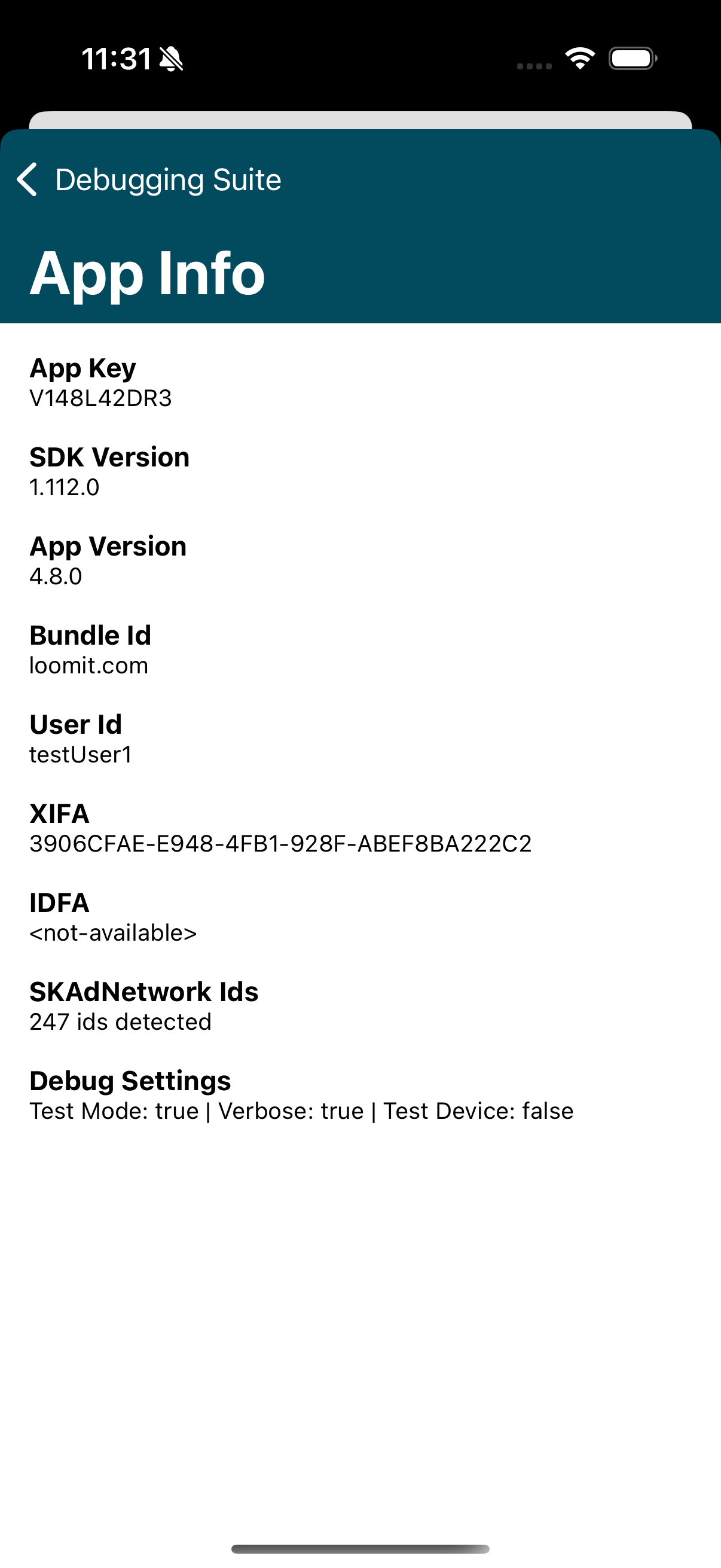 App Info