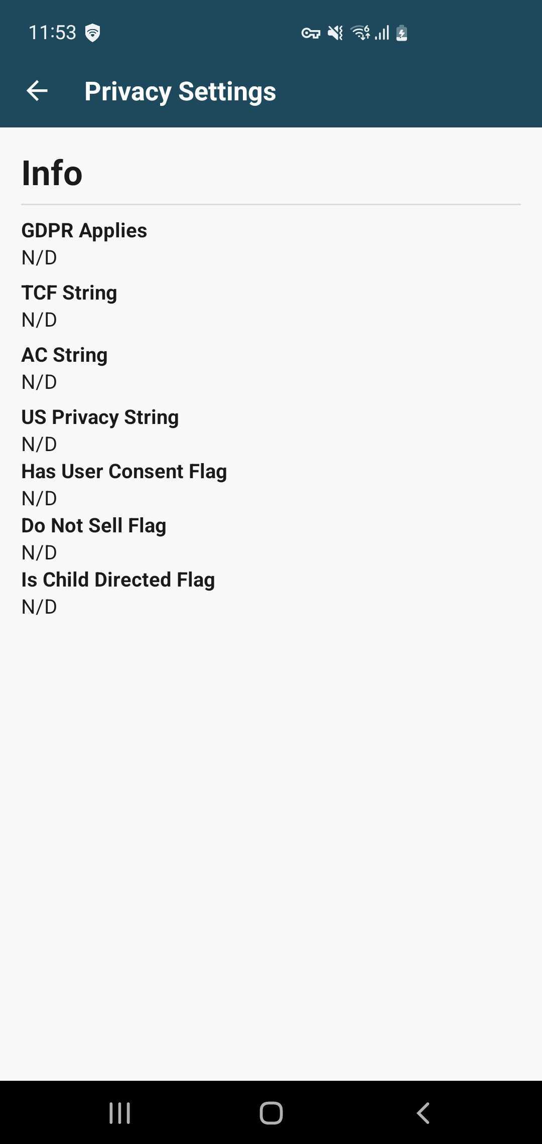Privacy Settings when GDPR not applies