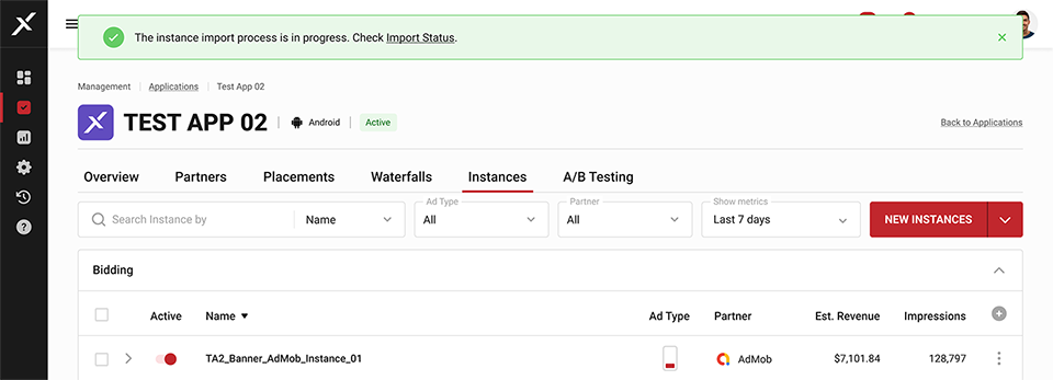 Import instances