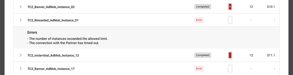 Import Status